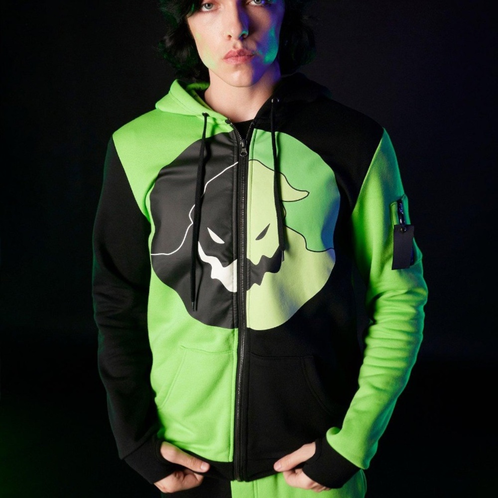 Unisex The Nightmare Before Christmas Oogie Boogie Glow-In-The-Dark Split Hoodie